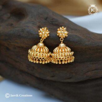 Micro Plated  Medium Size Jhumka - JCER549