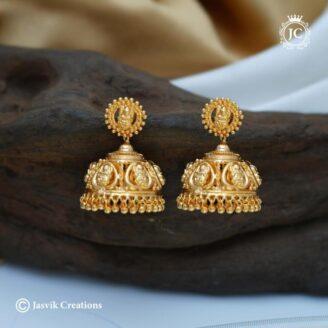 Micro Plated Lakshmi Big Size Jhumka - JCER551