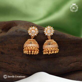 Microplated AD Jhumka - JCER573