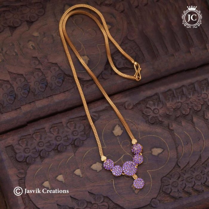 598 Simple LAvender NEcklace- JCNL598 -550 (7)