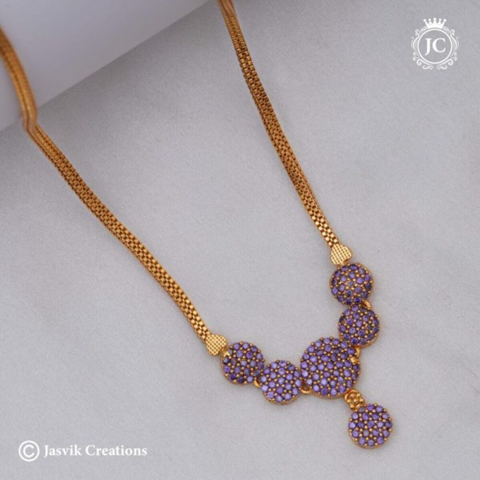 598 Simple LAvender NEcklace- JCNL598 -550 (8)