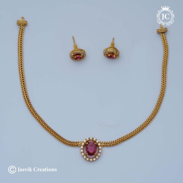 606 Microplated Simple Choker Set - JCNL606 - 350 (4)