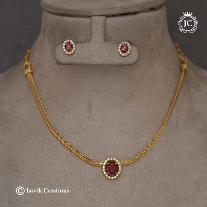 606 Microplated Simple Choker Set - JCNL606 - 350 (5)