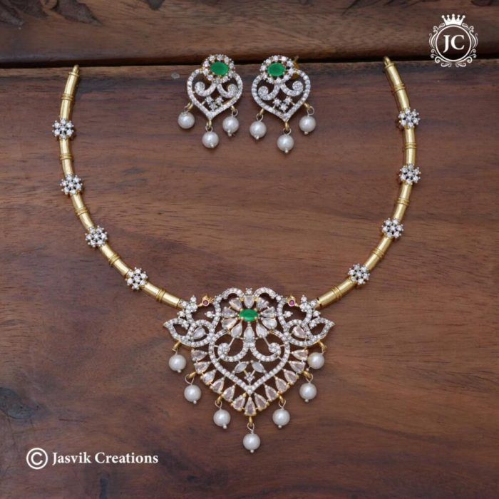 625 GJ Finish Diamond Replica NEcklace Red - JCNL625 - - 850 (5)
