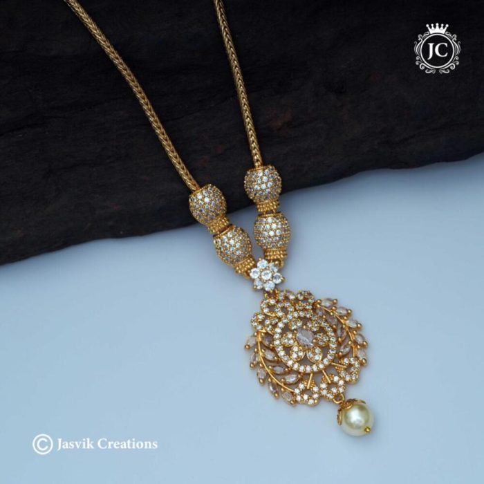 632 Microplated White Stone NEcklace- JCNL632 - 599 (2)