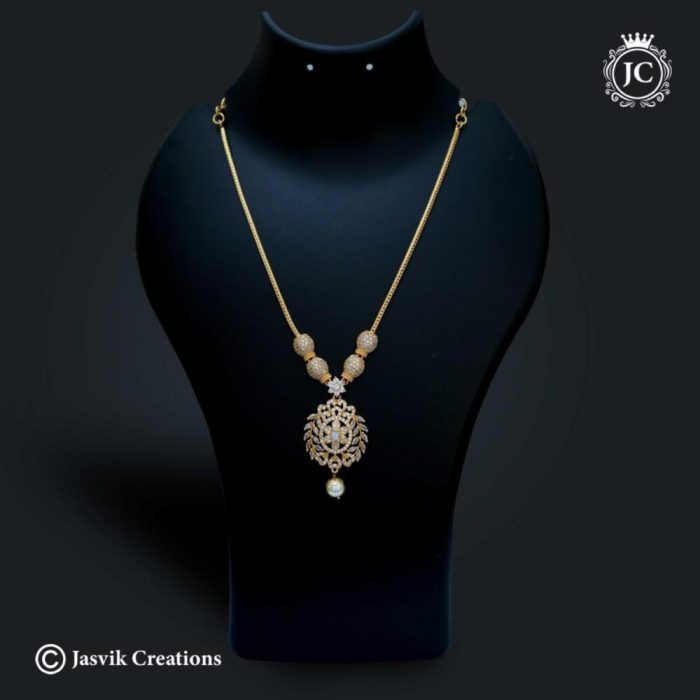 632 Microplated White Stone NEcklace- JCNL632 - 599 (3)