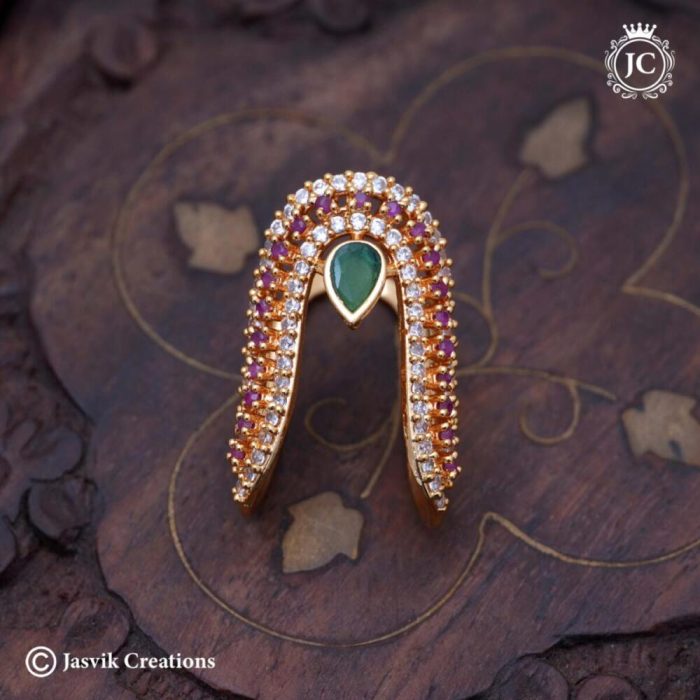 68 Microplated AD Vanki Ring Multi colour - JCFR068-199 (3)
