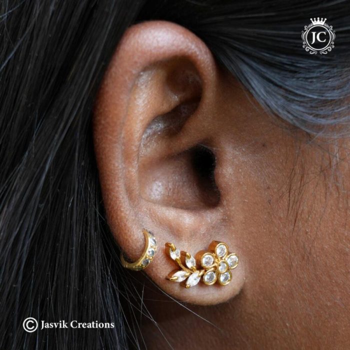 PRemium Antique Simple Flower Ear Cuff - 120 (1) PRemium Antique Simple Flower Ear Cuff - 120 (1)
