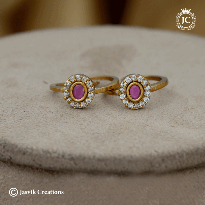 30 Antique-Finish-Toe-Ring (Red) -JCTR030--Red--120-(1)