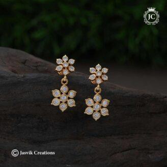 Impon White Diamond look Ear Rings - JCER347