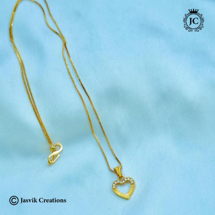 519 - Simple Daily wear Heart Chain JCCH519 - 199