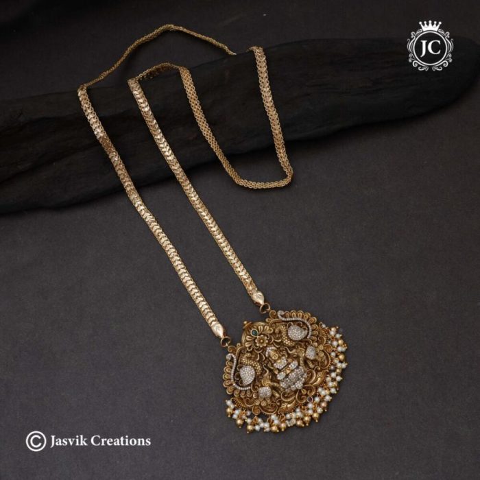 522 Premium-Antique-AD-LAkshmi-Dollar–Chain – JCCH522 – 30-2099-&-36-2299 (3)