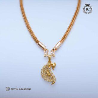 Peacock Dollar with Net Chain ( 18 inch Only) - JCCH533