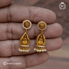 594 Antique Gold Replica Lakshmi Jhumka - Ear imng - JCER594 - 290 (3)