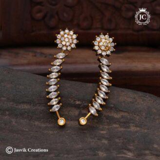 Antique-Finish-Diamond-Pattern-Ear-Cuff- JCER595