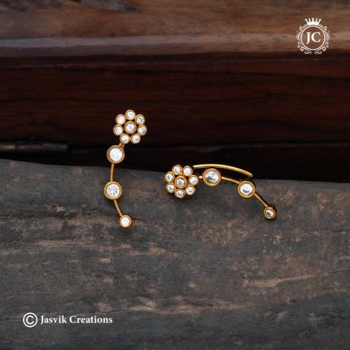 597 Antique-Finish--Flower-Pattern-Ear-Cuff- JCER597 -120