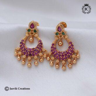 Micro-Plated-Chanbali -Stud- JCER599