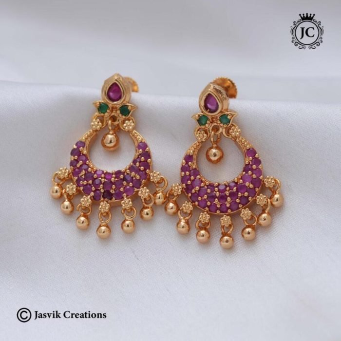 599 Micro-Plated-Chanbali--White-Stud- --220-(3) 599 Micro-Plated-Chanbali--White-Stud- --220-(3)
