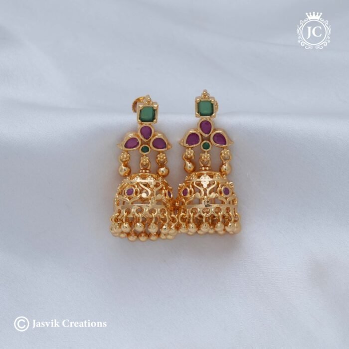 600 Microplated--Gold-look-Jhumka- JCER600-350