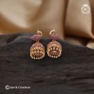 603 Microplated AD PEacocok Jhumka - 375 - JCER603 (4)