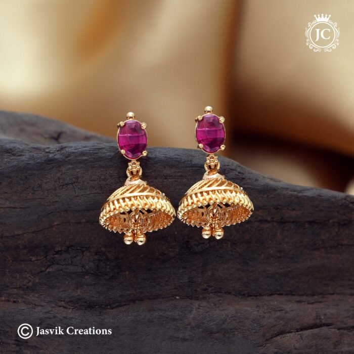 610 Mroplated Kemp Jhumka- JCER610- 170