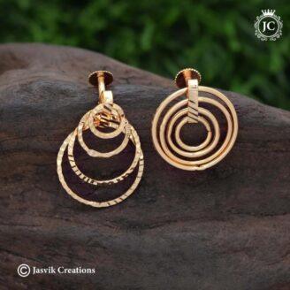 Microplated  Round Layer Ring Ear Rings - JCER615