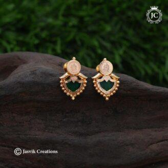 Microplated Coin Pallaka Stud - JCER616