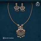 645 Premm Antique peacock Necklace --JCNL645 - 599 (2)