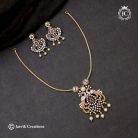 645 Premm Antique peacock Necklace --JCNL645 - 599 (3)