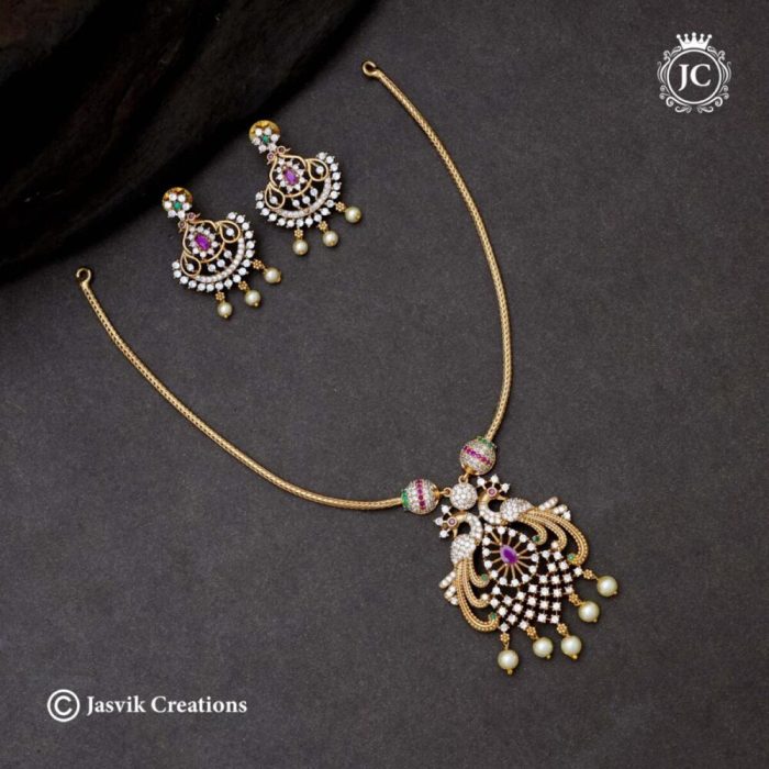 645 Premm Antique peacock Necklace --JCNL645 - 599 (3)