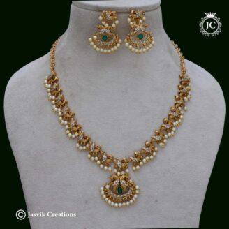Premium Peacock  pearl Necklace - JCNL652