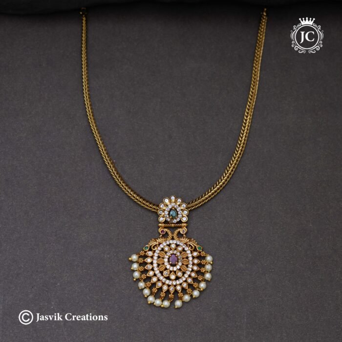 656 Antique-Finish-Peacock-Attikai-JCNL656 -320-(3)