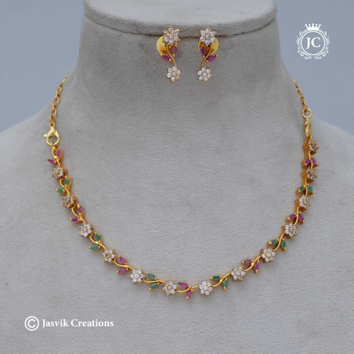 659 PremiumFlower-Necklace-Multi-Colour 1- JCNL659 -450-(2)