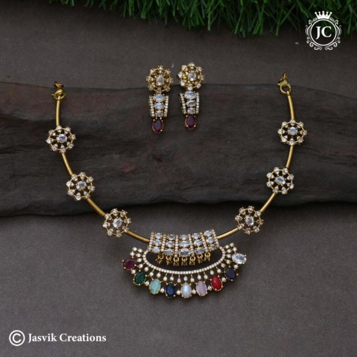 660 Trending-Navarathna-Neccklace- JCNL660 -899-(3)
