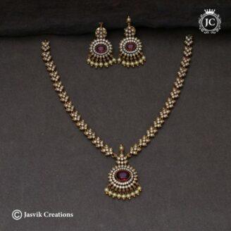Premium Traditional Stone Neckset- JCNL662