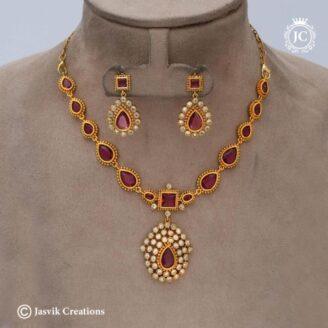 Jothika Necklace ( Red ) - JCNL664