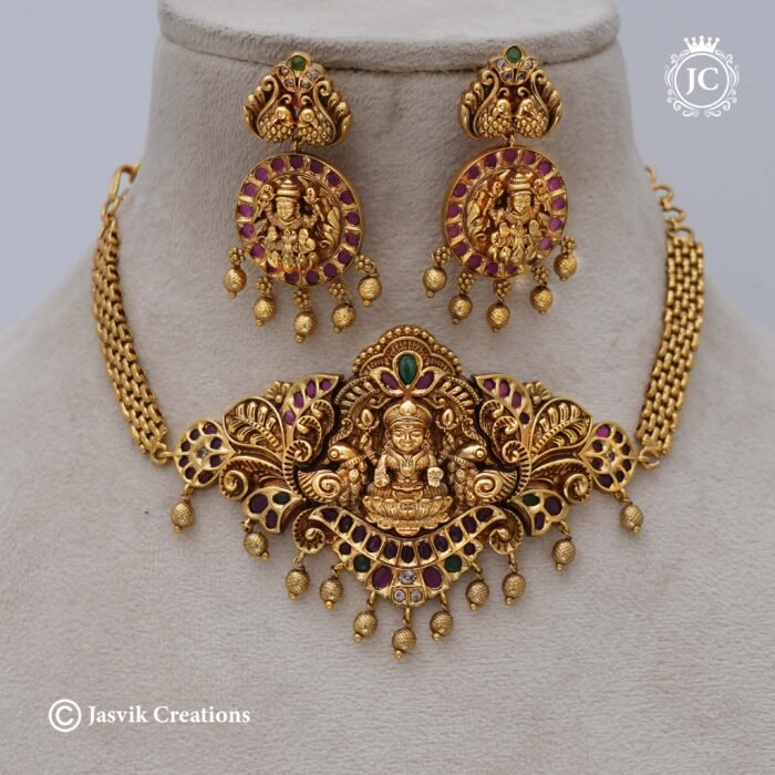667 Premium Nakshi Finsh Lakshmi Chocker - JCNL667 - 650 (2)