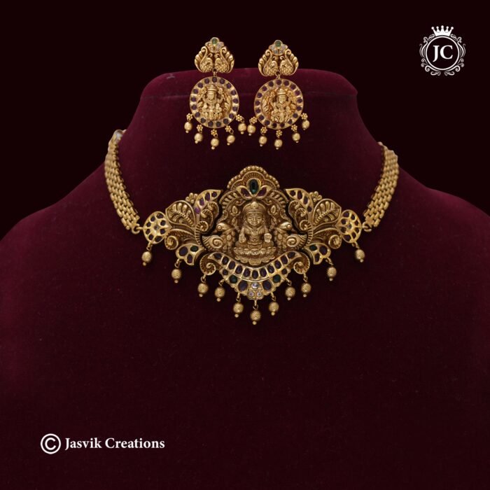 667 Premium Nakshi Finsh Lakshmi Chocker - JCNL667 - 650 (3)