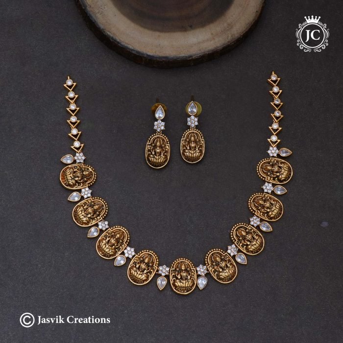 671 Antique-Gold-copy-Lakshmi--necklace- JCNL671 --799(5)