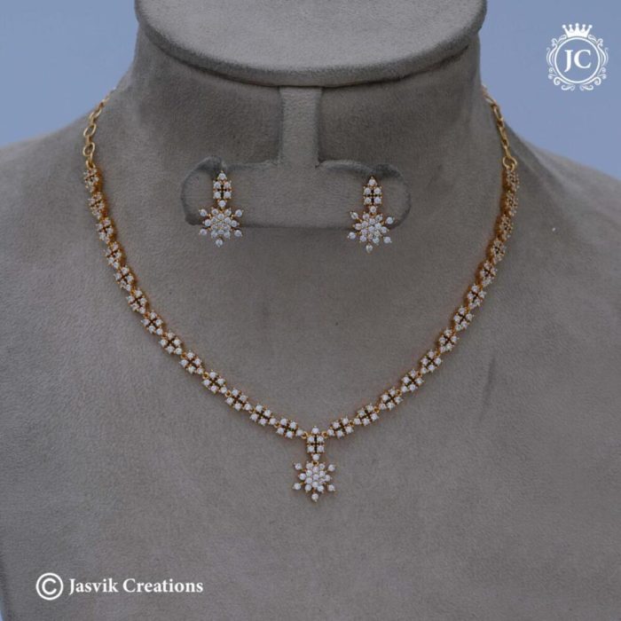 673 Microplated Dioamond Look AD NEcklace - JCNL673 - 750 (1)