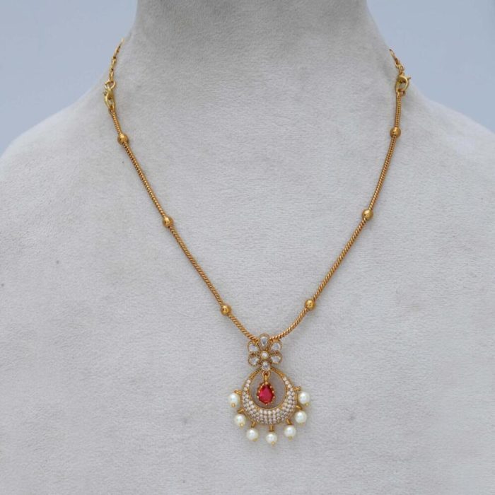 Antique Simple NEcklace Red - 320 (1)