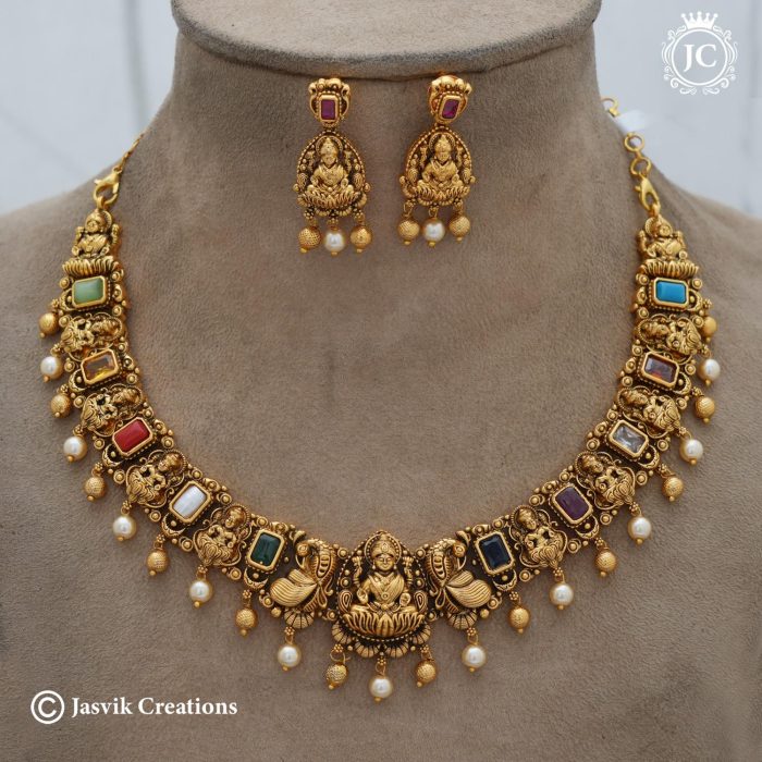 Nakshi Finshi Navarathna Necklace - 1550 (1)