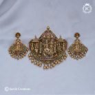 110 Premium Antique Sivan PArvathy Pendent with Ear Ring JCPT110- 1350 (3)