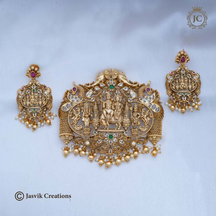 113 Premium EXclusive Sivan PArvathy Pendent with Ear Ring-JCPT113 - 1599 (3)
