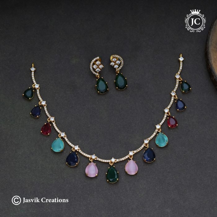 197 Premium Multi Stone NEcklace-JCHM197 – 650 (2)