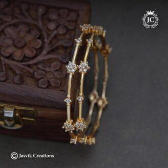Diamond-Look-AD Stone-Bangle - JCBN293 - 2.4