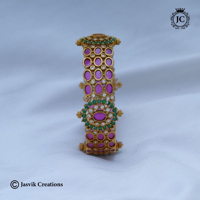 30 Premium Ruby Green Single Kada Bangle - 750 JCBN30 (3)