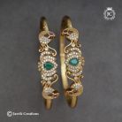 302 Premium Lotus With Peacock Kada Bangle-JCBN302 - 499 (3)