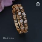 308 Gold-Finsh-Sytar-Diamond-look-Bangle---JCBN308 - 550-(4)