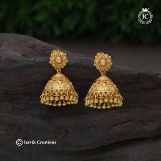Forming Gold Look Kerala Pattern Jhumka - JCER332